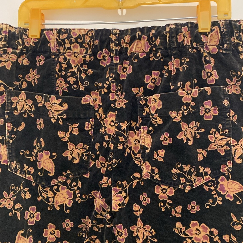 Free People City Slouch Floral Boho Corduroy, Size M - Picture 6 of 8